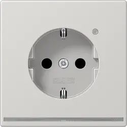 JUNG wandcontactdoos randaarde met LED-orientatieverlichting en lichtsensor LS990 lichtgrijs (LS 1520-O LG LNW)