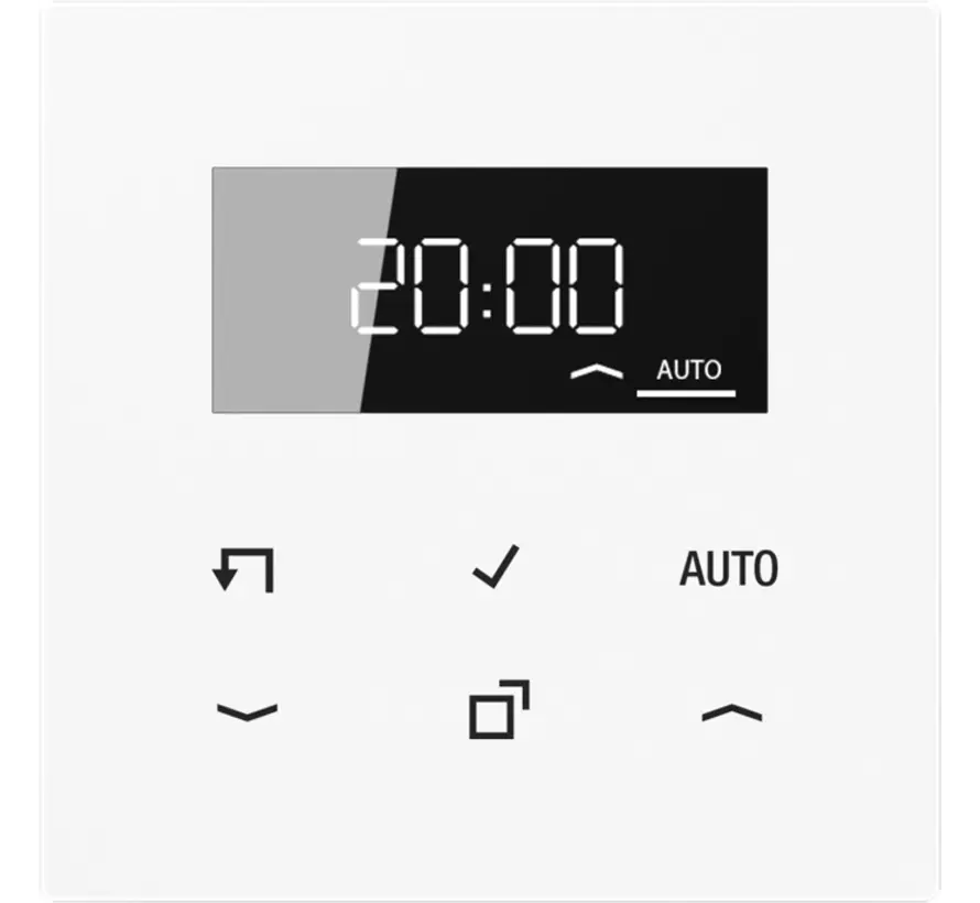 timer standaard met display LS990 alpine wit glas (LS 1750 D WW)