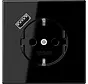 wandcontactdoos randaarde Safety+ met USB-A LS990 zwart glans (LS 1520-18 A SW)