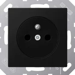 JUNG wandcontactdoos penaarde Safety+ A-range grafietzwart mat (A 1520 FBFKI SWM)