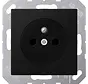 wandcontactdoos penaarde Safety+ A-range grafietzwart mat (A 1520 FBFKI SWM)