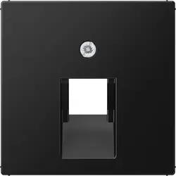 JUNG centraalplaat 1-voudig tbv RJ45 wandcontactdoos A-range grafietzwart mat (A 569-1 BFPLUA SWM)