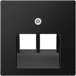 JUNG centraalplaat 2-voudig tbv RJ45 wandcontactdoos A-range grafietzwart mat (A 569-2 BFPLUA SWM)