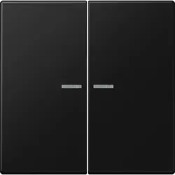 JUNG schakelwip 2-voudig met controlevenster voor HOME draadloze schakelaar LS990 grafietzwart mat (LS 102 KO5 SWM)