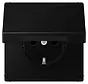 wandcontactdoos randaarde klapdeksel LS990 grafietzwart mat (LS 1520 NBFKL SWM)