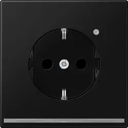 JUNG wandcontactdoos randaarde met LED-orientatieverlichting en lichtsensor LS990 grafietzwart mat (LS 1520-O SWM LNW)