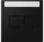 centraalplaat 2-voudig modular-jack tekstveld LS990 grafietzwart mat (LS 1969-2 NA WE SWM)
