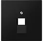 centraalplaat 1-voudig tbv RJ45 wandcontactdoos LS990 grafietzwart mat (LS 969-1 UA SWM)