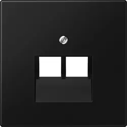 JUNG centraalplaat 2-voudig tbv RJ45 wandcontactdoos LS990 grafietzwart mat (LS 969-2 UA SWM)