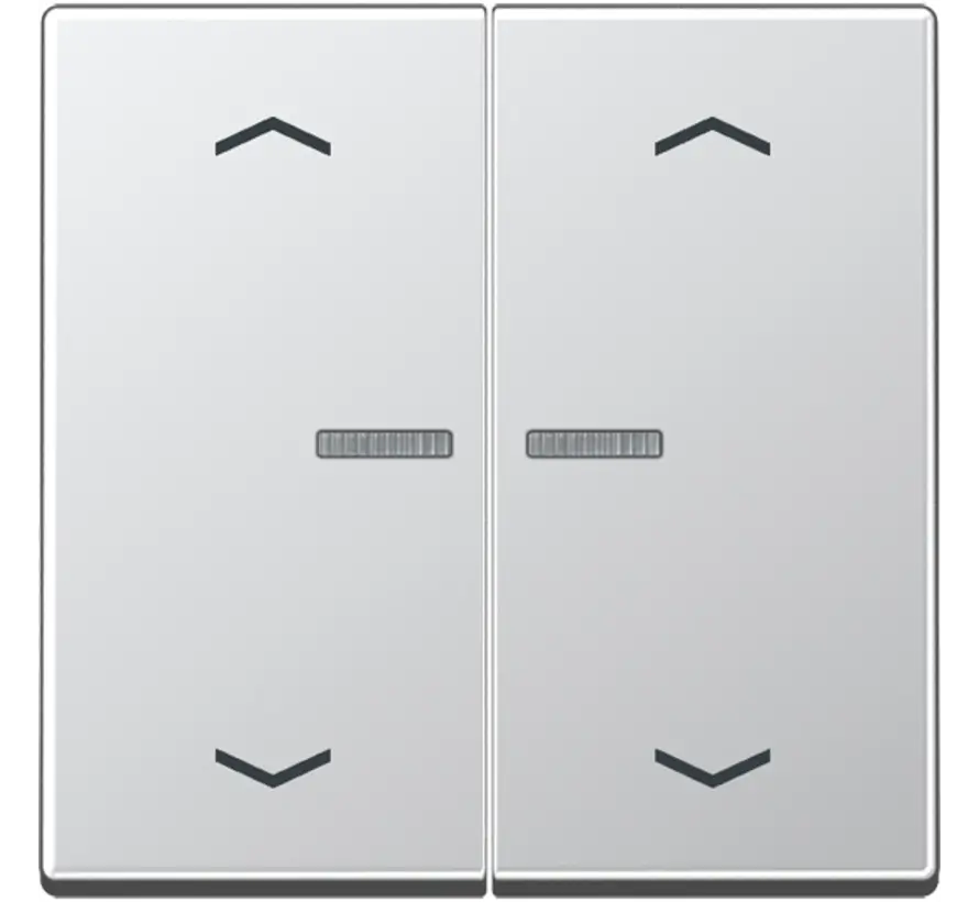 schakelwip 2-voudig met controlevenster en pijlsymbolen voor HOME draadloze schakelaar A-range aluminium (A 102 KO5P AL)