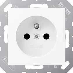 JUNG wandcontactdoos penaarde Safety+ A-range sneeuwwit mat (A 1520 FBFKI WWM)
