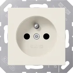 JUNG wandcontactdoos penaarde Safety+ A-range creme (A 1520 FKI)