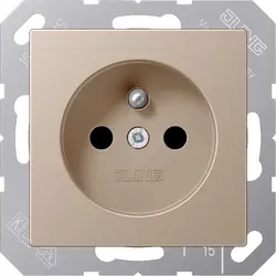 JUNG wandcontactdoos penaarde Safety+ A-range champagne (A 1520 FKI CH)