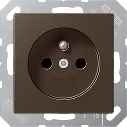 JUNG wandcontactdoos penaarde Safety+ A-range mokka (A 1520 FKI MO)