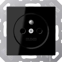 JUNG wandcontactdoos penaarde Safety+ A-range zwart glans (A 1520 FKI SW)
