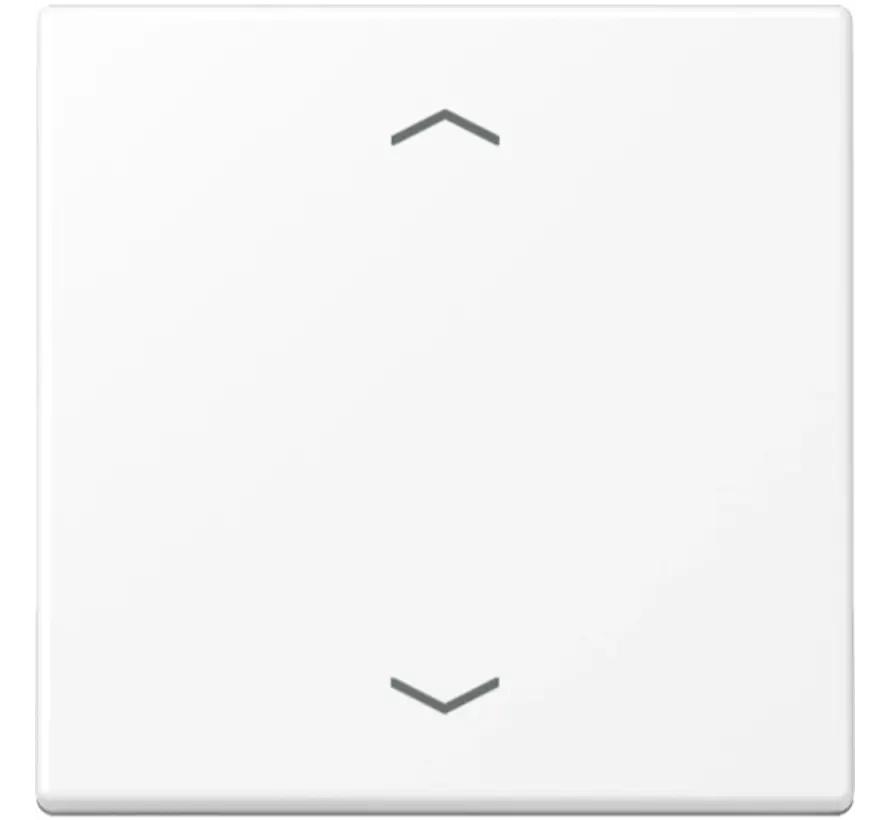 knop met pijlsymbolen tbv elektronische jaloezieactor A-range sneeuwwit mat (A 1700 BFP WWM)