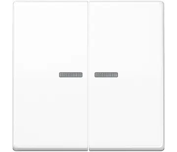 JUNG schakelwip 2-voudig met controlevenster voor HOME draadloze schakelaar AS500 alpine wit (AS 102 KO5 WW)