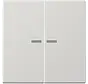 schakelwip 2-voudig met controlevenster voor HOME draadloze schakelaar LS990 lichtgrijs (LS 102 KO5 LG)