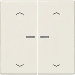 JUNG schakelwip 2-voudig met controlevenster en pijlsymbolen voor HOME draadloze schakelaar LS990 creme (LS 102 KO5P)