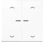 schakelwip 2-voudig met controlevenster en pijlsymbolen voor HOME draadloze schakelaar LS990 alpine wit (LS 102 KO5P WW)