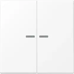 JUNG schakelwip 2-voudig met controlevenster voor HOME draadloze schakelaar LS990 sneeuwwit mat (LS 102 KO5 WWM)