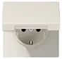 wandcontactdoos randaarde Safety+ met klapdeksel LS990 creme (LS 1520 NBFKIKL)