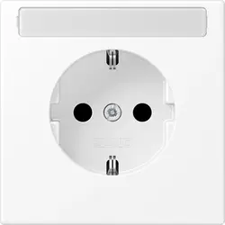 JUNG wandcontactdoos randaarde tekstvenster Safety+ LS990 sneeuwwit mat (LS 1520 NKINA WWM)