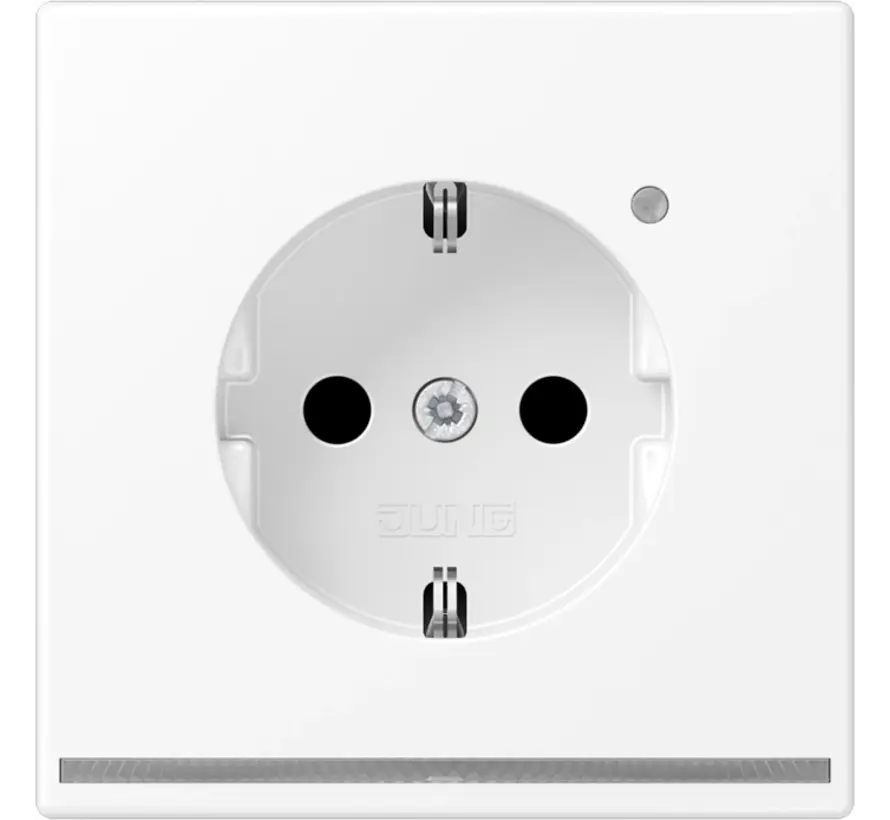 wandcontactdoos randaarde met LED-orientatieverlichting en lichtsensor LS990 sneeuwwit mat (LS 1520-O WWM LNW)