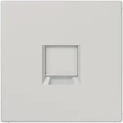 JUNG centraalplaat met draagring 1-voudig voor modulair jack LS990 lichtgrijs (LS 1969-1 WE LG)