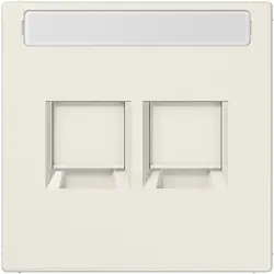 JUNG centraalplaat 2-voudig modular-jack tekstveld LS990 creme (LS 1969-2 NA WE)