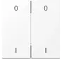 EnOcean draadloze wandzender 4-kanaals met symbolen 0-1 LS990 sneeuwwit mat (ENO LS 995-01 WWM)
