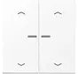 schakelwip 2-voudig met controlevenster voor HOME draadloze schakelaar LS990 sneeuwwit mat (LS 102 KO5P WWM)