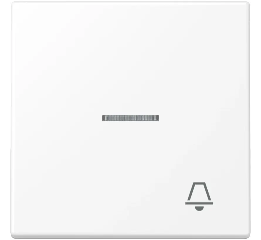 schakelwip met belsymbool en controlevenster LS990 sneeuwwit mat