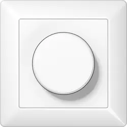 JUNG LED draaidimmer compleet voor enkele montage 3 - 40 Watt AS500 alpine wit (AS 5544.03 V WW)