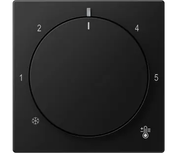 JUNG knop voor ruimtethermostaat A-range grafietzwart mat (A 1749 BF SWM)