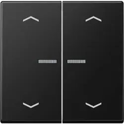 JUNG HOME dimmerknop 2-voudig met pijlsymbolen A-range grafietzwart mat (BT A 17102 P SWM)
