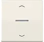 HOME dimmerknop 1-voudig met pijlsymbolen AS500 creme (BT AS 17101 P)