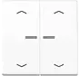 HOME dimmerknop 2-voudig met pijlsymbolen AS500 alpine wit (BT AS 17102 P WW)