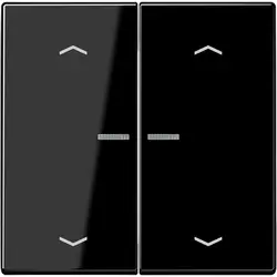 JUNG HOME dimmerknop 2-voudig met pijlsymbolen LS990 zwart glans (BT LS 17102 P SW)