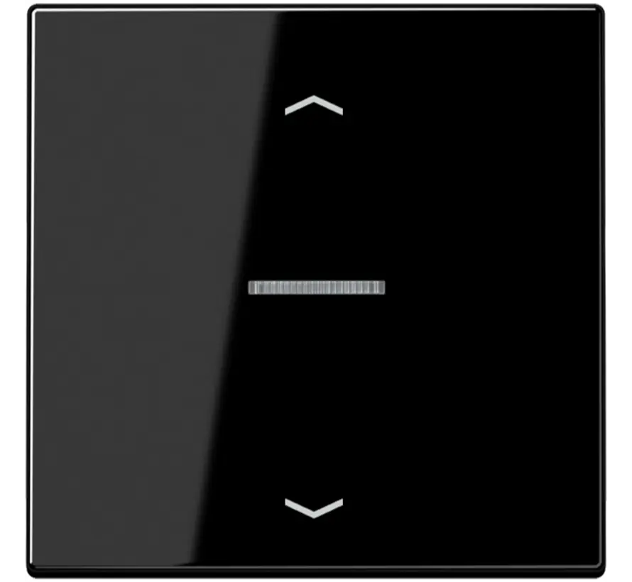 HOME dimmerknop 1-voudig met pijlsymbolen LS990 zwart glans (BT LS 17101 P SW)