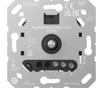JUNG ruimtethermostaat 230V met verbreekcontact (RTR 230)