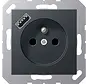 wandcontactdoos penaarde Safety+ met USB type A A-range antraciet mat (A 1520 F-18 A ANM)