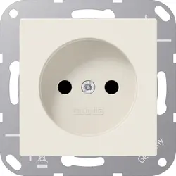 JUNG wandcontactdoos zonder randaarde Safety+ A-range creme (A 1510 NKI)