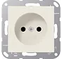 wandcontactdoos zonder randaarde Safety+ A-range creme (A 1510 NKI)