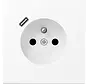 wandcontactdoos penaarde Safety+ met USB type C LS990 sneeuwwit mat (LS 1520 F-18 C WWM)