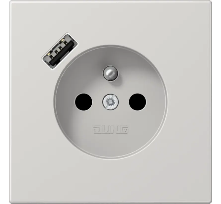 wandcontactdoos penaarde Safety+ met USB type A LS990 lichtgrijs (LS 1520 F-18 A LG)