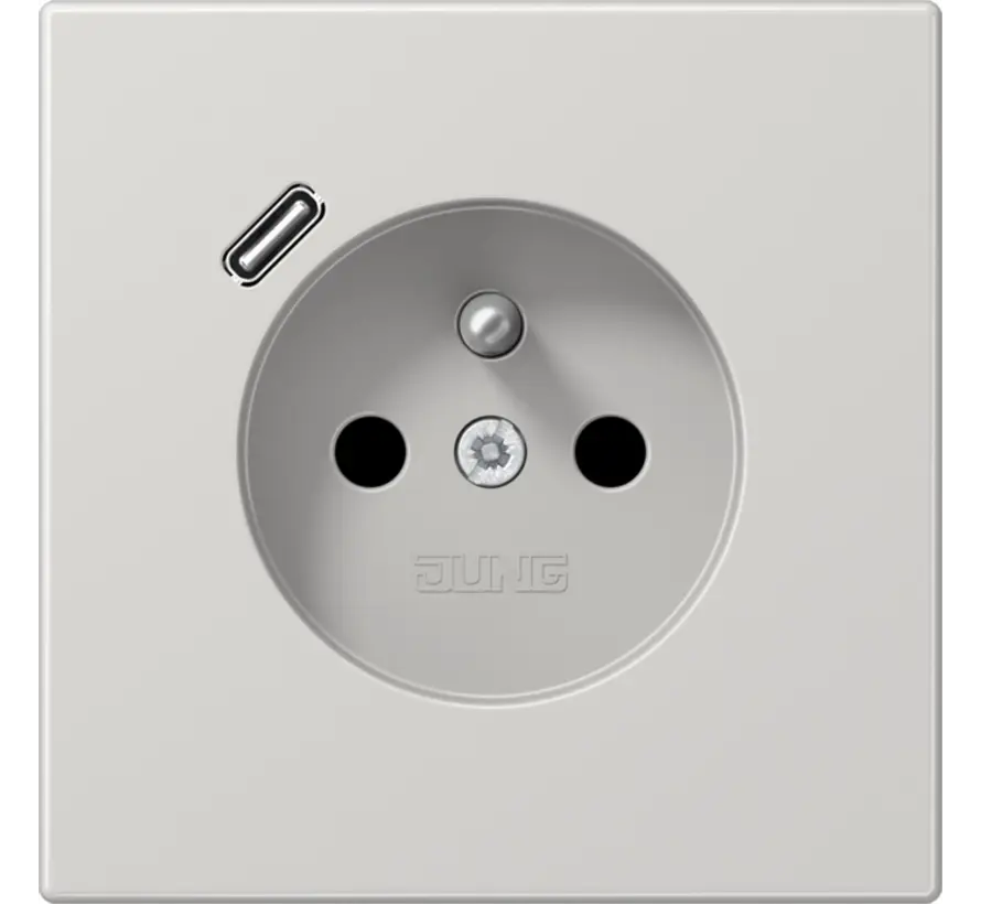 wandcontactdoos penaarde Safety+ met USB type C LS990 lichtgrijs (LS 1520 F-18 C LG)