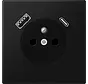 wandcontactdoos penaarde Safety+ met USB type A en C LS990 grafietzwart mat (LS 1520 F-15 CA SWM)