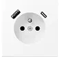 wandcontactdoos penaarde Safety+ met USB type A en C LS990 sneeuwwit mat (LS 1520 F-15 CA WWM)