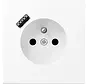 wandcontactdoos penaarde Safety+ met USB type A LS990 sneeuwwit mat (LS 1520 F-18 A WWM)